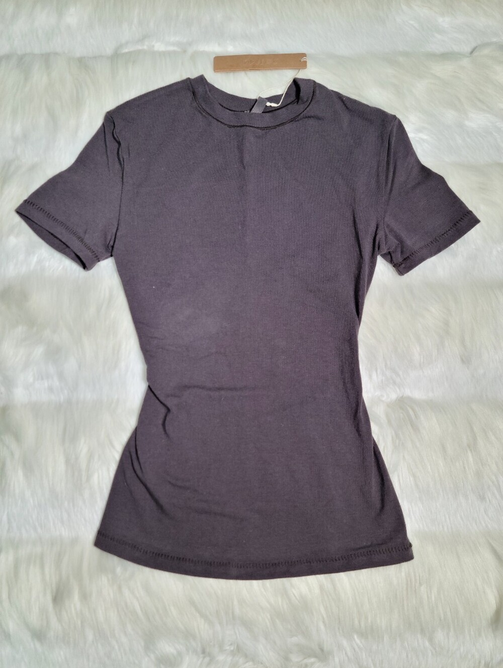 SKIMS Cotton Jersey T-shirt Off Iron Women XXS NEW